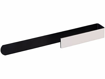 infactory 2er-Set Handtuchhalter, ohne Bohren, selbstklebend, 37 cm, schwarz