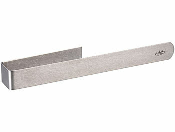 Handtuchhalter Edelstahl: infactory Handtuchhalter, ohne Bohren, selbstklebend, 37 cm, silbergrau