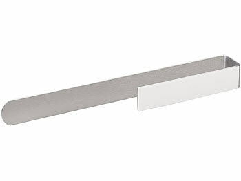 infactory Handtuchhalter, ohne Bohren, selbstklebend, 37 cm, silbergrau