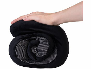 newgen medicals Ergonomisches Nackenkissen aus Memory-Schaum im 3-teiligen Reise-Set
