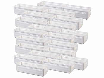 Schrank Organizer Küche: Rosenstein & Söhne 24er-Set Küchenschrank-Organizer, faltbar, weiß 