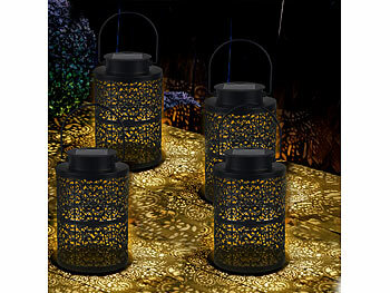 Lanterne Solari Da Esterno Con Fiamma Tremolante – 4 Pezzi, Impermeabili IP65, LED, Per Giardino E Patio