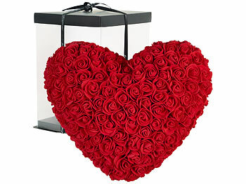 Blumenboxen: infactory Rosenherz inklusive Geschenkbox, 32 cm