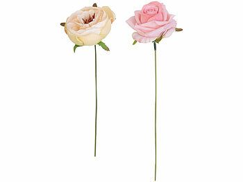 infactory 2er-Set künstliche Blumensträuße mit Stiel für DIY-Blumenarrangements