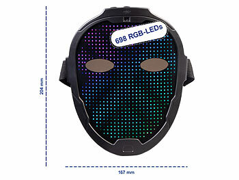 LED-Maske für Halloween-Kostüme