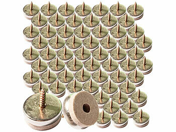 Filzgleiter für Stuhl: AGT 64er-Set Filzgleiter für Möbel und Möbelfüsse, Ø 25 mm 