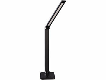 Büro Tisch Lampe: Lunartec 2er-Set Aluminium-Schreibtischleuchte, CCT, 660 Lumen, USB, schwarz