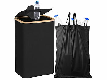 Pfandflaschen Behälter: infactory Pfandflaschen-Sammelbehälter mit integrierter Tragetasche, 100 Liter