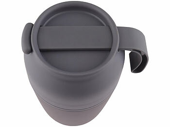 Semptec 2er-Set Isolier- & Lunchbehälter, mit Esslöffel, 430 ml, Edelstahl