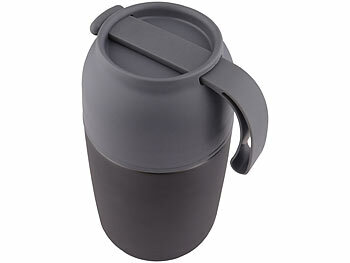 Semptec 2er-Set Isolier- & Lunchbehälter, mit Esslöffel, 620 ml, Edelstahl