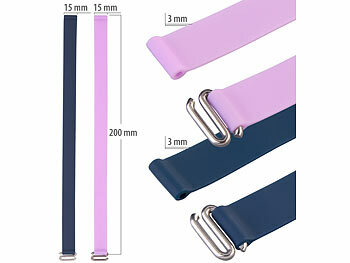 PEARL 2er-Set Universal-Finger-Handyhalterung, Silikon, blau + lila, 200 mm