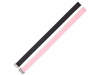 PEARL 2er-Set Universal-Finger-Handyhalterung, Silikon, schwarz+pink, 230 mm