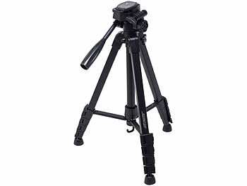 Somikon Kamera-Stativ aus Aluminium, 3-Wege-Kopf, 52 x 60 x 185 cm