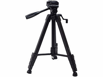 Somikon Kamera-Stativ aus Aluminium, 3-Wege-Kopf, 52 x 60 x 185 cm