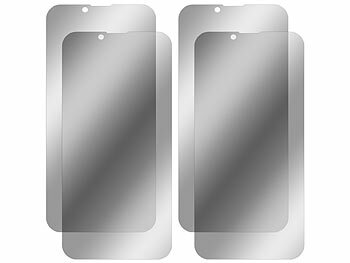 Somikon 4er-Set Schutzfolien aus gehärtetem Glas, iPhone 13