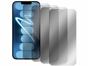 Panzerfolie Display: Somikon 4er-Set Schutzfolien aus gehärtetem Glas, iPhone 13 Pro