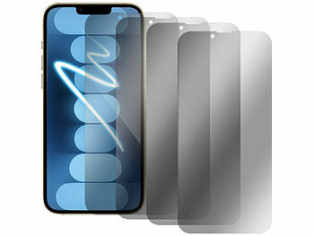 Glasfolien: Somikon 4er-Set Schutzfolien, gehärtetes Glas,  iPhone 13 ProMax