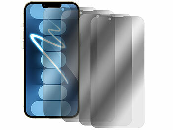 Panzerfolien Display: Somikon 4r-Set Schutzfolien aus gehärtetem Glas, iPhone 14