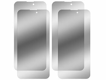 Somikon 4er-Set Schutzfolien aus gehärtetem Glas, iPhone 14 Pro
