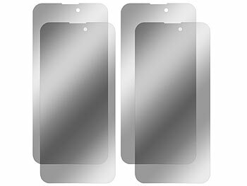 Somikon 4er-Set Schutzfolien, gehärtetes Glas, iPhone 14 ProMax