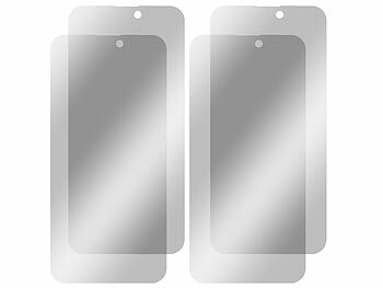 Somikon 4er-Set Schutzfolien aus gehärtetem Glas,iPhone 15 Pro