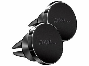 Autotelefonhalter: Callstel 2er-Set Mini Kfz-Handyhalterung für Lüftungsgitter, 360° drehbar