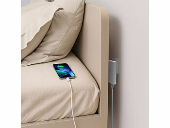 revolt 2er-Set flache USB-Netzteile mit USB-C PD 20W, USB-A Quick Charge 18W 