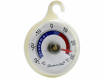 Rosenstein & Söhne 8er-Set Gefrier- & Kühlschrankthermometer, farbige Zonen, 51mm Anzeige
