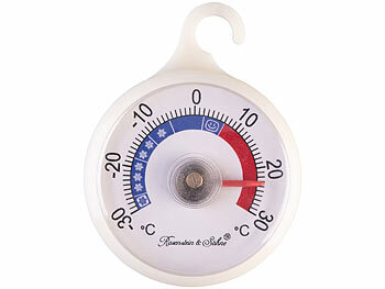 Rosenstein & Söhne 8er-Set Gefrier- & Kühlschrankthermometer, farbige Zonen, 51mm Anzeige