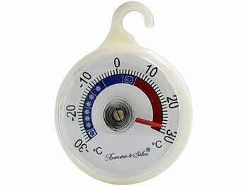 Rosenstein & Söhne 8er-Set Gefrier- & Kühlschrankthermometer, farbige Zonen, 51mm Anzeige