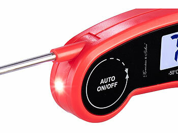 Rosenstein & Söhne Digitales Fleischthermometer mit doppelter Sonde und Alarmfunktion