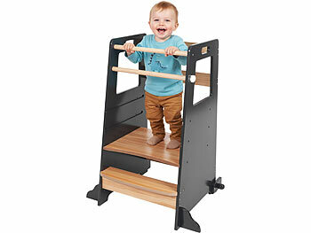 Kinder-Lernhocker: infactory Lernturm für Kinder ab 1 Jahr, höhenverstellbar, mit Kippschutz