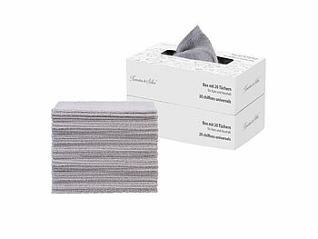 Mikrofaser Auto-Putztuch: Rosenstein & Söhne 2er-Set Boxen mit je 20 Tüchern für Auto und Haushalt, 25 x 25 cm