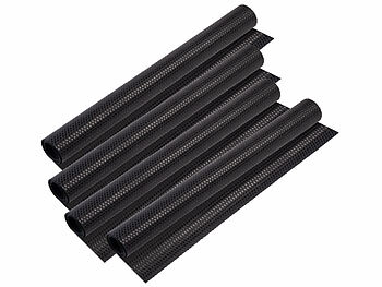 Kühlschrankauskleidung: Rosenstein & Söhne 4er-Set Schubladen-Antirutschmatte,lebensmittelecht,50x150cm,schwarz