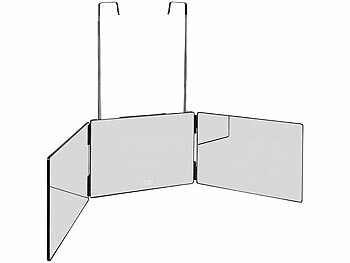 Makeup Spiegel: Sichler Beauty 360°-Tür-Spiegel mit Teleskophaken, höhenverstellbar, klappbar 