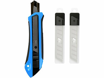 AGT 5er-Set Cuttermesser mit 20 Ersatzklingen aus SK5-Stahl, 18 mm