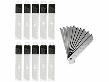 Cuttermesser Klingen: AGT 100er-Set Ersatzklingen für Cuttermesser, aus SK5-Stahl, 18 mm