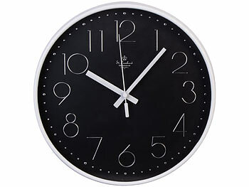 St. Leonhard Analoge Funk-Wanduhr mit 3D-Zifferblatt, Ø 30 cm