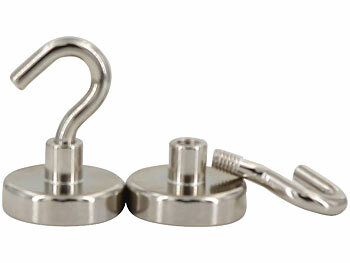 infactory 6er-Set Magnethaken, je 38 kg Haftkraft , 32 mm Durchmesser