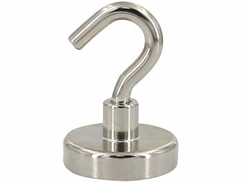 infactory 6er-Set Magnethaken, je 38 kg Haftkraft , 32 mm Durchmesser