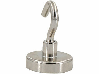 infactory 6er-Set Magnethaken, je 38 kg Haftkraft , 32 mm Durchmesser