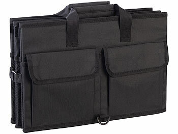 Lescars 2er-Set Kofferraum-Organizer, Fächer & Deckel, 65 Liter, Anti-Rutsch