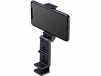 Callstel Universal-Reise-Handyhalterung mit Klemme, bis 96 mm Geräte-Breite