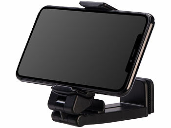 Callstel Universal-Reise-Handyhalterung mit Klemme, bis 96 mm Geräte-Breite
