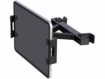 Callstel Universal-Kopfstützhalterung für Tablet mit 4,7" bis 13", 360° drehbar