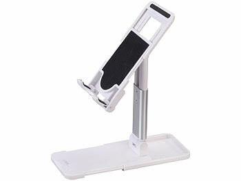 Callstel Verstellbare Universal-Handy- & Tablethalterung, klappbar, rutschfest 