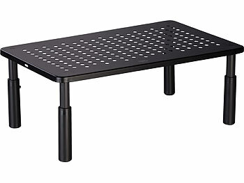 Laptopständer: General Office Monitorständer mit Gitterlochplattform, 3-stufig höhenverstellbar 