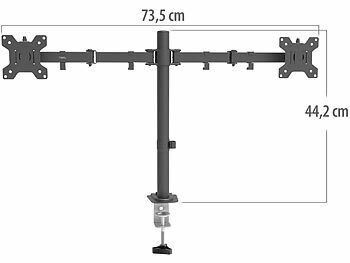 schwenkbar neigbar Monitor-Arm 2-fach Monitorarm