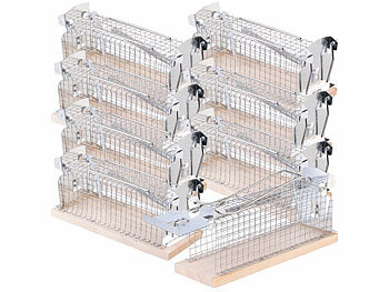 Lebend-Mausefalle: Exbuster 8er-Set Tierfreundliche Lebendfalle für Mäuse, für Innen und Außen