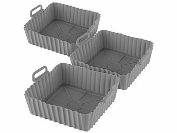 Rosenstein & Söhne 6er-Set Silikonformen für Heißluftfritteusen, wiederverwendbar 